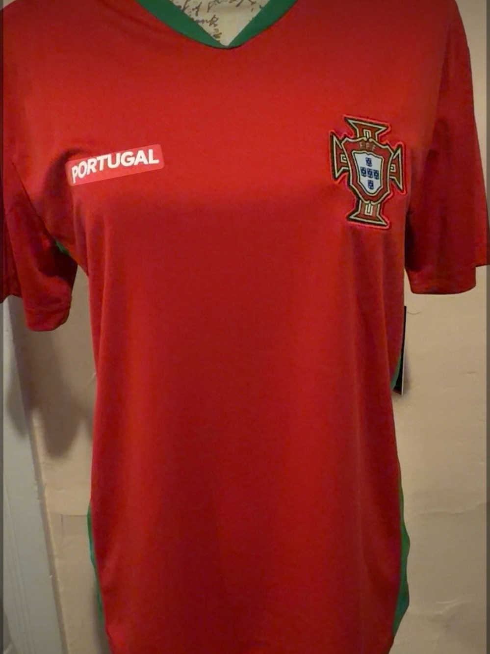 Portugal Red Short Sleeve Soccer Jersey